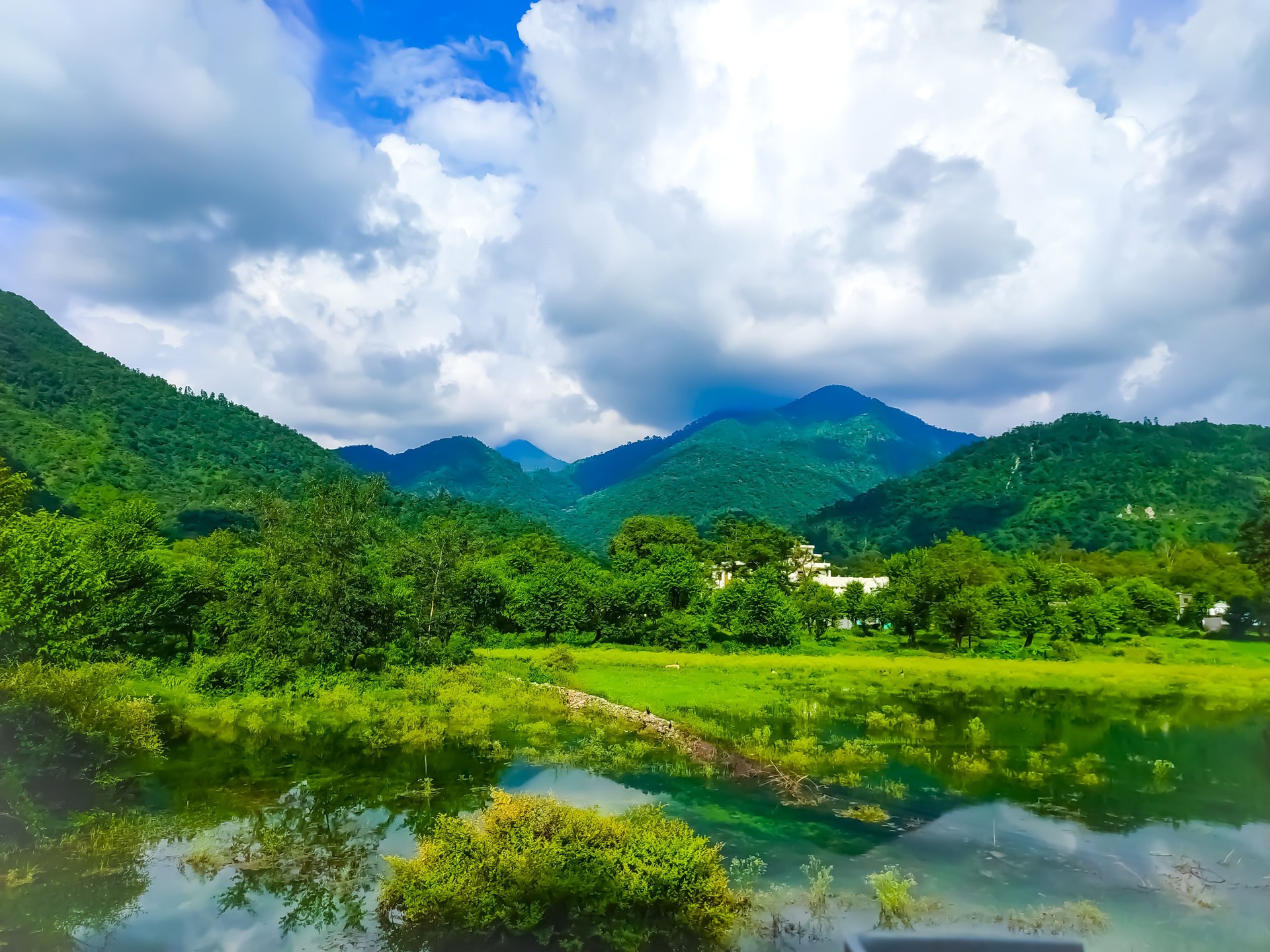 In the lap of Nature
